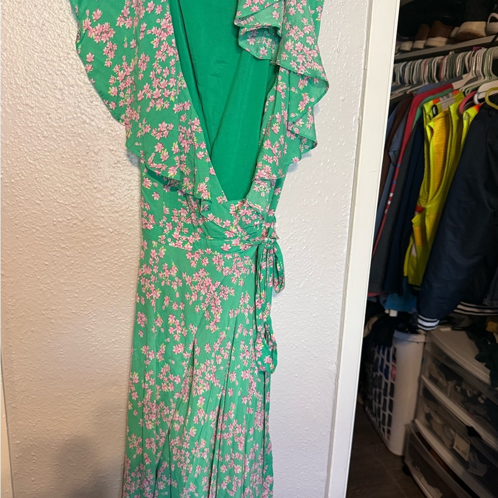 Draper James Floral Green Dress